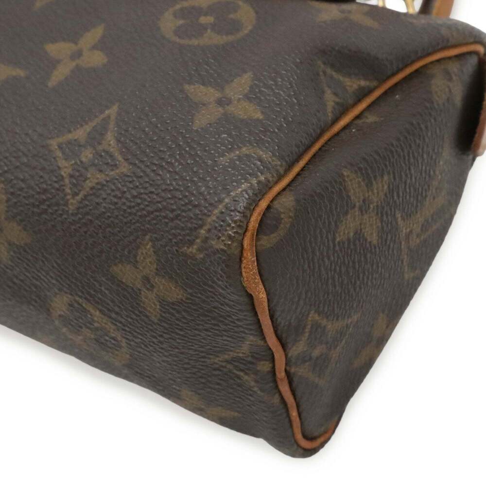 LOUIS VUITTON Brown Monogram Mini Speedy Shoulder Bag - Picture 4 of 9